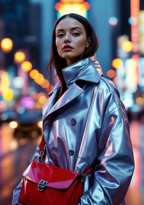 fashion street style neon lights cityscape night photography